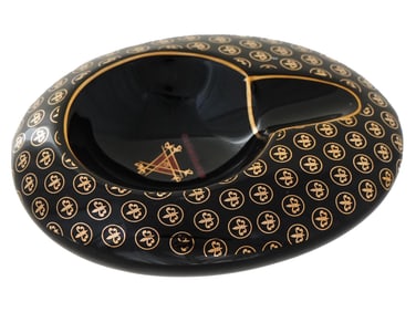 VINTAGE BLACK CIGAR ASHTRAY BY MONTECRISTO