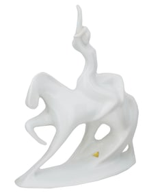 MODERNIST ROYAL DUX PORCELAIN GOAT JAROSLAV JEZEK