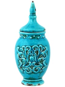 VINTAGE CASPIAN GLAZED CERAMIC CRAQUELURE URN VASE