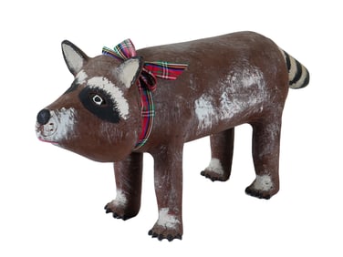 VINTAGE CERAMIC RACCOON SCULPTURE BY DAVID ALVAREZ