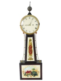 ANTIQUE AMERICAN MASSACHUSETTS STYLE BANJO CLOCK