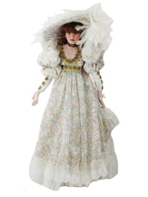 VINTAGE LIMITED ED RUSTIE PORCELAIN DOLL TOPAZ 1998
