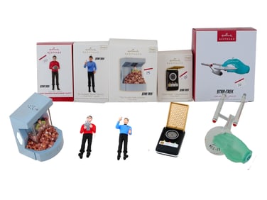 GROUP OF HALLMARK KEEPSAKE STAR TREK ORNAMENTS