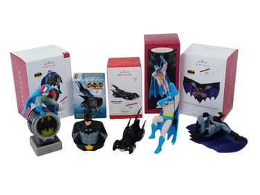 GROUP OF HALLMARK KEEPSAKE BATMAN ORNAMENTS
