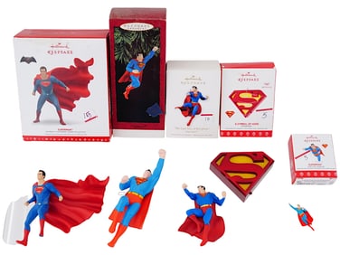 GROUP OF HALLMARK KEEPSAKE SUPERMAN ORNAMENTS