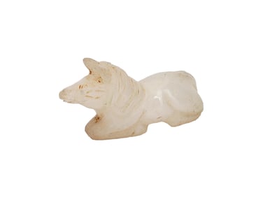 ANTIQUE CHINESE HAND CARVED JADE FIGURE OF HORSE