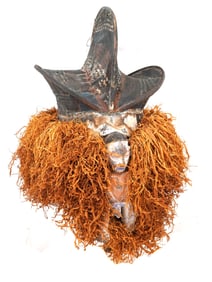 AFRICAN DR CONGO YAKA CARVED WOOD INITIATION MASK