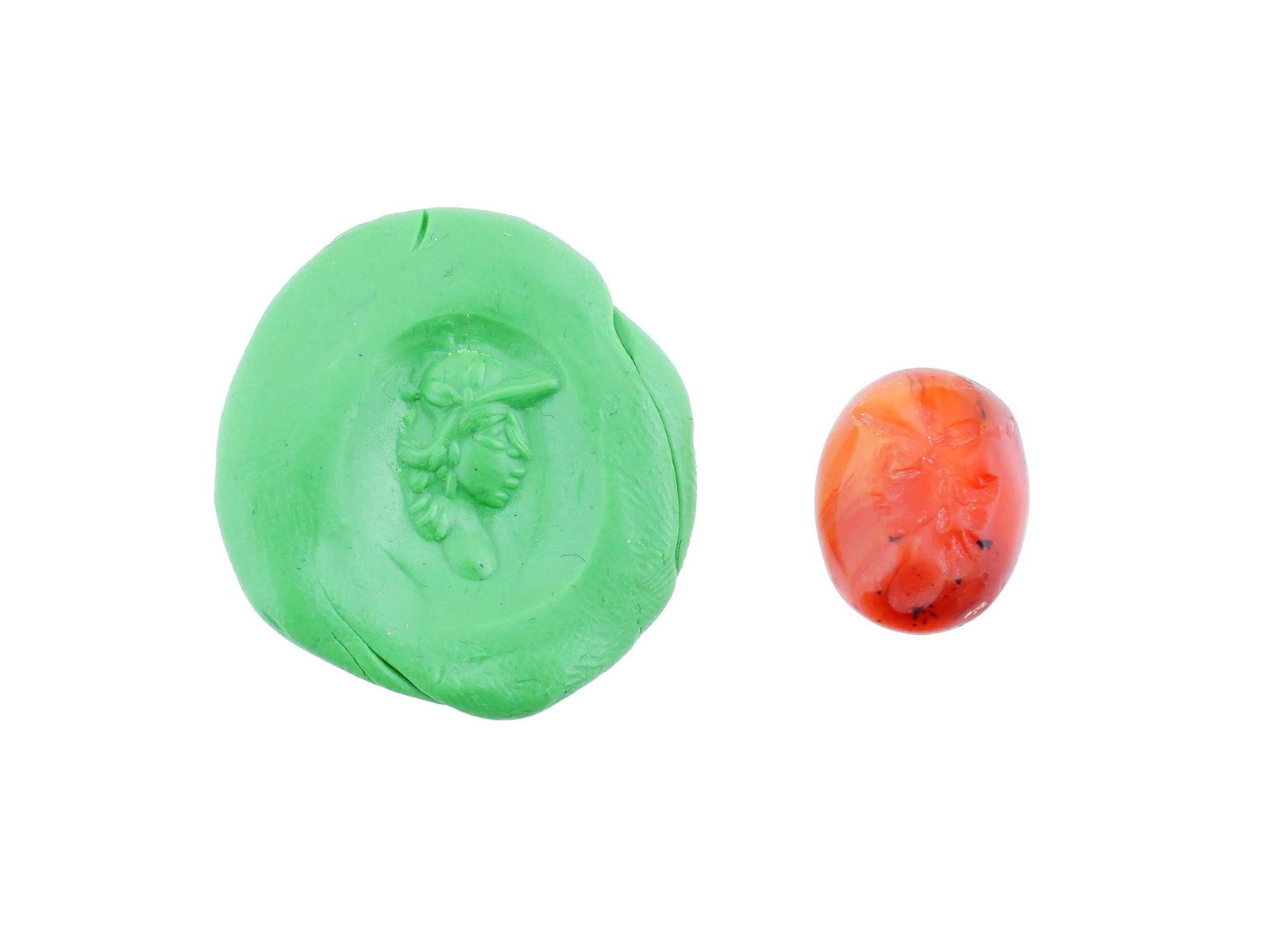 CARVED STONE INTAGLIO ANCIENT ROMAN PORTRAIT PROFILE (1 of 4)