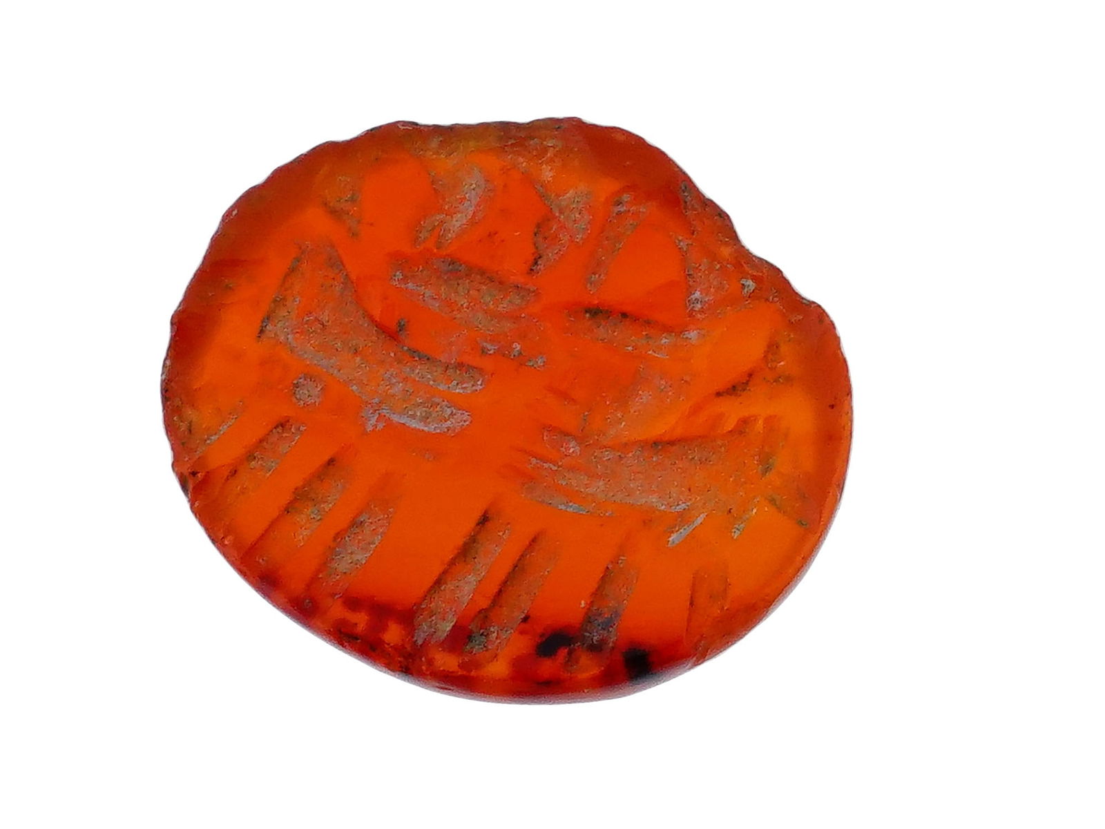 ANCIENT HAND CARVED AGATE STONE INTAGLIO STAMP (1 of 5)