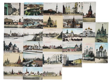 RARE COLLECTION OF RUSSIAN POSTCARDS EARLY 20TH C