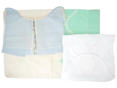ANTIQUE AND VINTAGE BABY EMBROIDERED TEXTILE