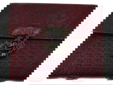 HANDCRAFTED LEATHER NOTEBOOK W DRAGON DESIGN