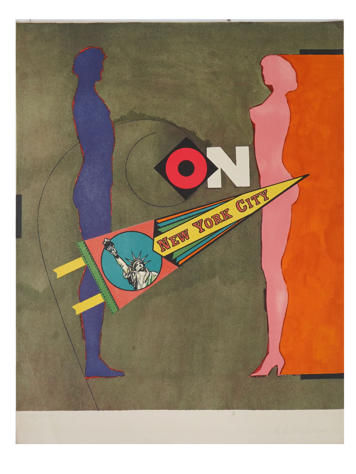 RICHARD LINDNER GERMAN AMERICAN COLOR LITHOGRAPH