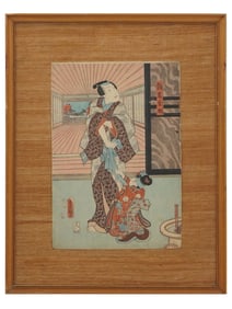 JAPANESE WOODBLOCK PRINT ATTR KUNICHIKA TOYOHARA