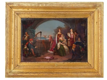 ANTIQUE OLD MASTERS STYLE CONTINENTAL OIL PAINTING