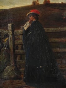 ANTIQUE AMERICAN OIL PAINTING BY EUGENE BENSON