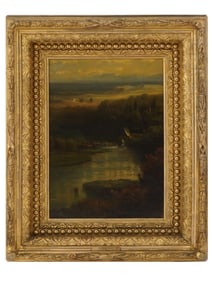 THOMAS COLE HUDSON RIVER SCHOOL OIL PAINTING 19TH C