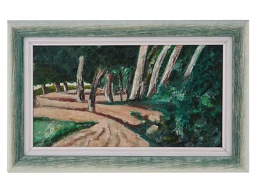 EUROPEAN SCHOOL EXPRESSIONIST LANDSCAPE OIL PAINTING