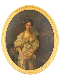 AFTER JEAN BAPTISTE GREUZE FRENCH PORTRAIT PAINTING