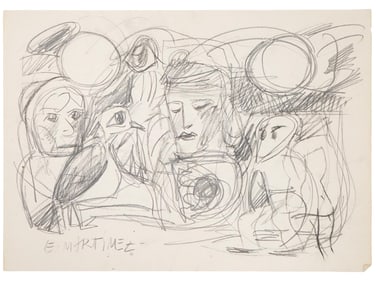 AFTER EDDIE MARTINEZ AMERICAN GRAPHITE PAINTING