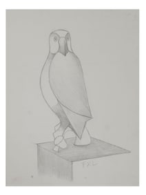 PENCIL PAINTING SIGNED FRANCOIS XAVIER LALANNE