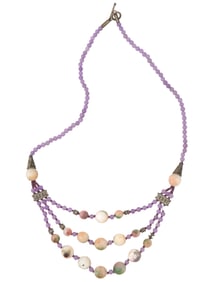 19TH TO 20TH C ASIAN MANNER BEADED DESIGN NECKLACE