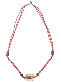 19TH TO 20TH C ASIAN MANNER CARVED STONES NECKLACE