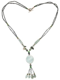 19TH TO 20TH C ASIAN MANNER BRADED DESIGN NECKLACE