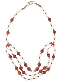 19TH TO 20TH C ASIAN MANNER BRADED DESIGN NECKLACE
