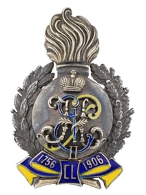 RUSSIAN SILVER BADGE 6TH TAURIDE GRENADIER REGIMENT