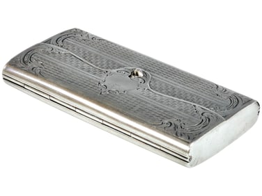 ANTIQUE 19TH C RUSSIAN SILVER CIGARETTE CASE
