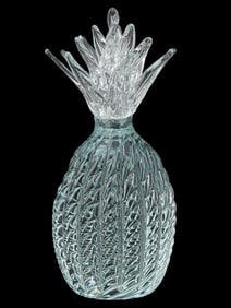 BACCARAT CLEAR CRYSTAL GLASS PINEAPPLE SCULPTURE