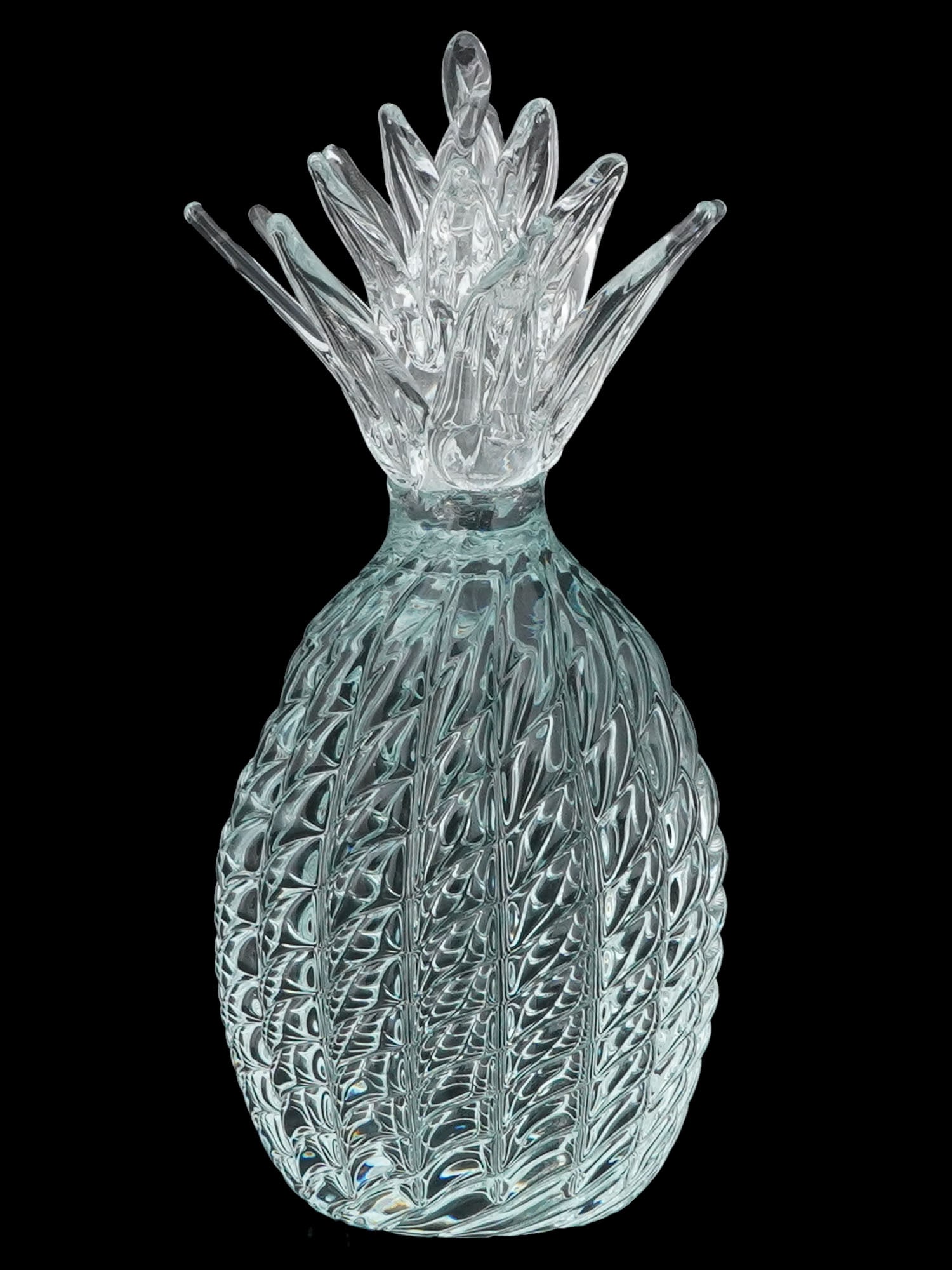 BACCARAT CLEAR CRYSTAL GLASS PINEAPPLE SCULPTURE (1 of 5)