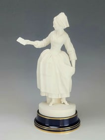ANTIQUE FRENCH SEVRES PORCELAIN FIGURE OF MAIDEN