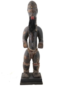 AFRICAN SENUFO MALE HAND CARVED WOODEN FIGURE