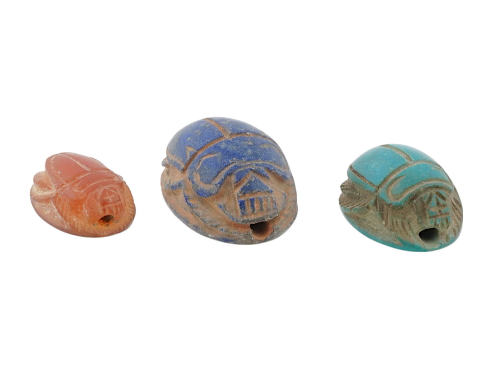 ANCIENT EGYPTIAN MIDDLE KINGDOM STONE SCARAB BEADS (1 of 5)