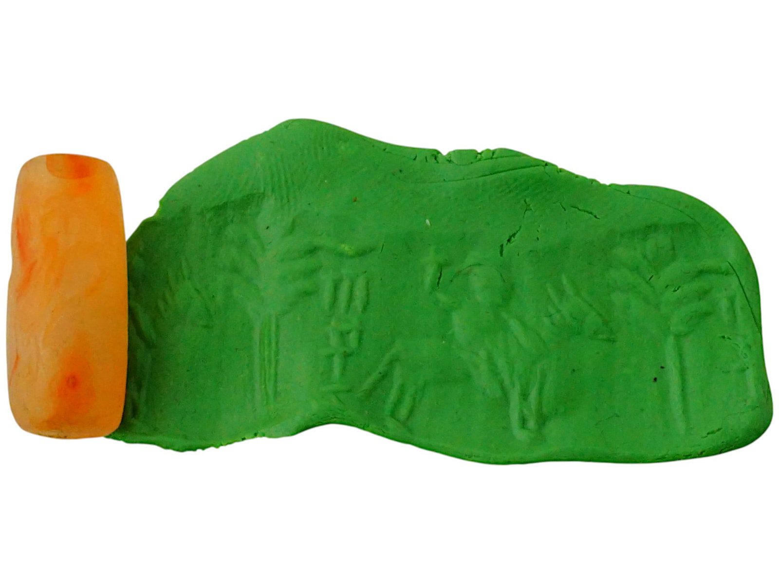 ANCIENT NEAR EASTERN CARVED AGATE STONE CYLINDER SEAL (1 of 7)