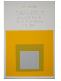SILKSCREEN POSTER JOSEF ALBERS HOMAGE TO THE SQUARE