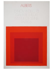 SILKSCREEN POSTER JOSEF ALBERS HOMAGE TO THE SQUARE