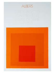 VINTAGE GALERIE MELKI EXHIBITION POSTER JOSEF ALBERS