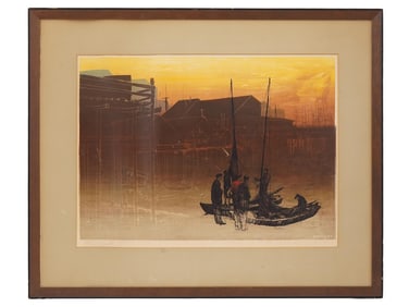 ELTON BENNETT AMERICAN LANDSCAPE COLOR SERIGRAPH