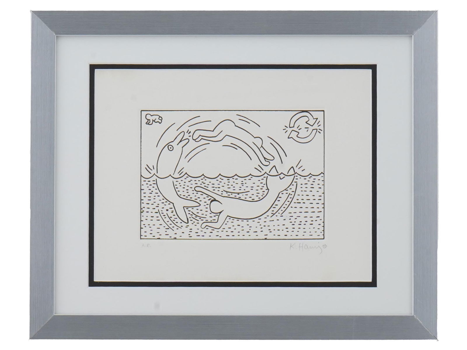 AFTER KEITH ALLEN HARING AMERICAN ETCHING SIGNED (1 of 4)