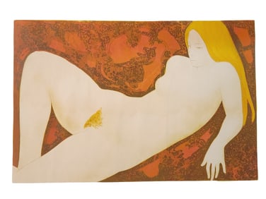 NUDE WOMEN LITHOGRAPH BY ALAIN BONNEFOIT