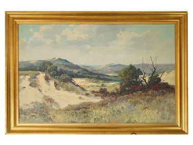 DUTCH LANDSCAPE OIL PAINTING BY PETER COX FRAMED