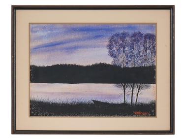 AMERICAN LANDSCAPE WATERCOLOR PAINTING SIGNED DOANE