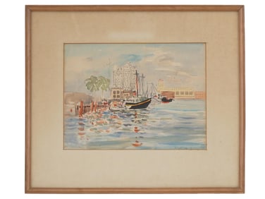 AMERICAN WATERCOLOR PAINTING SIGNED BY THE ARTIST