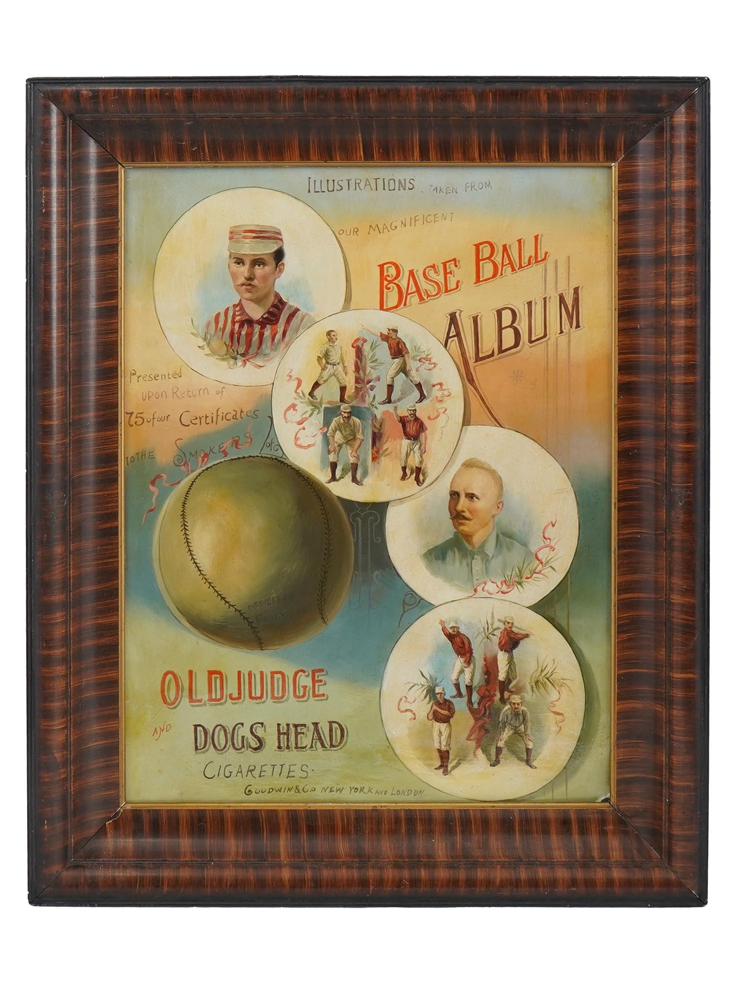 VINTAGE GOODWIN AND COMPANY TOBACCO AD OIL PAINTING (1 of 8)