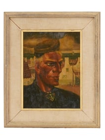 ATTR TO REIMOND KIMPE BELGIAN PORTRAIT OIL PAINTING