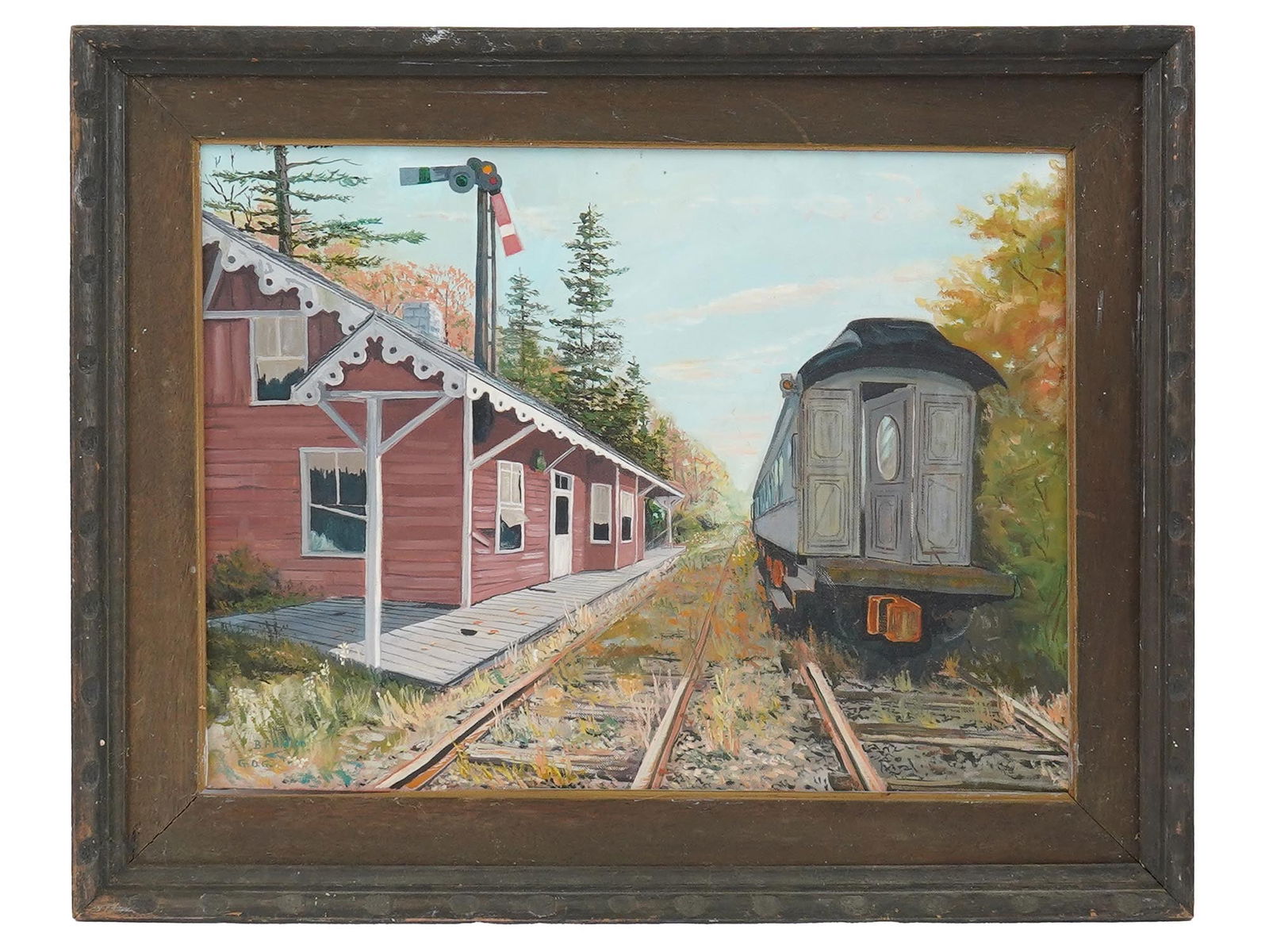 MODERNIST AMERICAN OIL PAINTING BY BARRY F RIDLON (1 of 6)