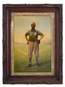 TOPEKA JACK JOHNSON BASEMAN PORTRAIT OIL PAINTING